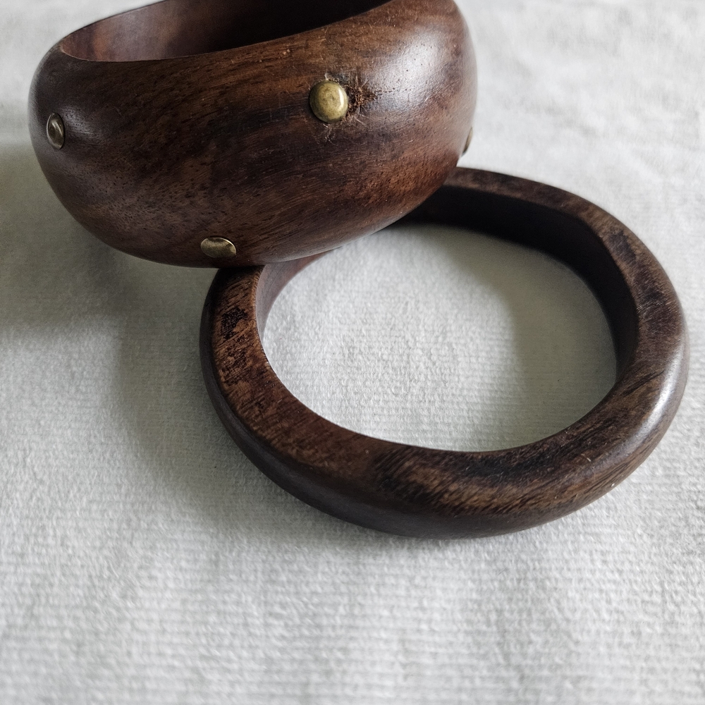 Wooden Bangle Bracelet Set